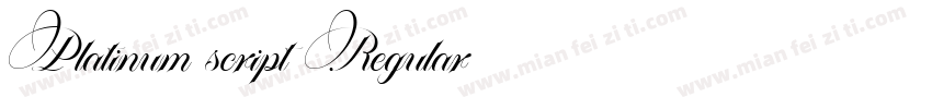 Platinum script Regular字体转换